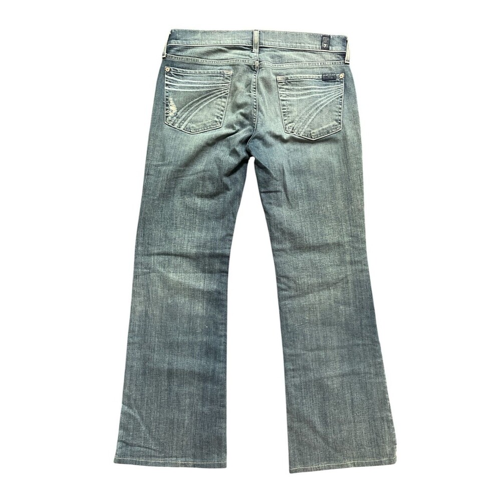 7 For All Mankind Dojo Jeans Women's Size 28 Long Flare Denim Boho Western